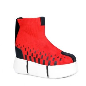CRANBERRY-06 Slip On Womens Sock Platform Sneakers